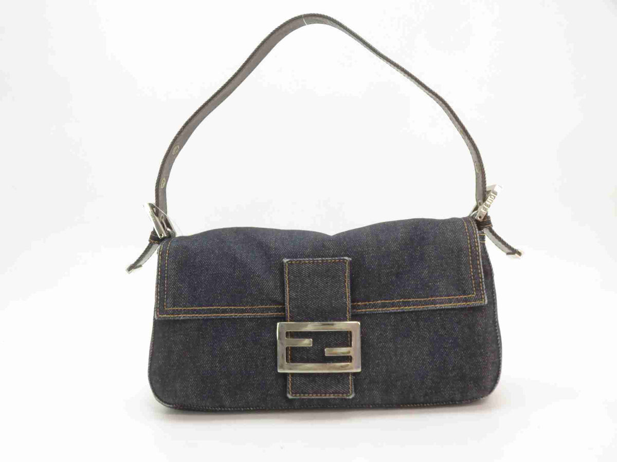 FENDI Mamma Mamma Denim Bucket Shoulder Bag