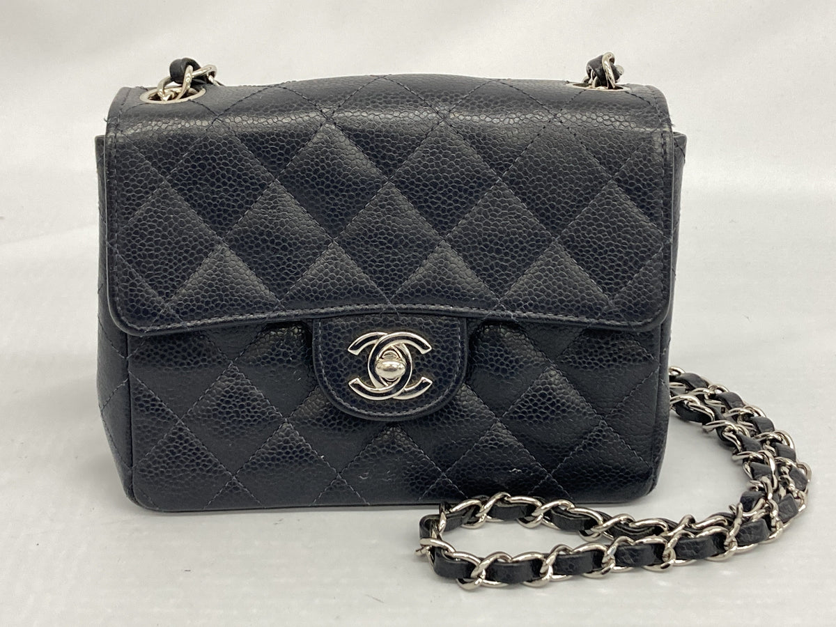 CHANEL Caviar Skin Mini Matelasse Chain Shoulder Bag Caviar Skin Shoulder Bag