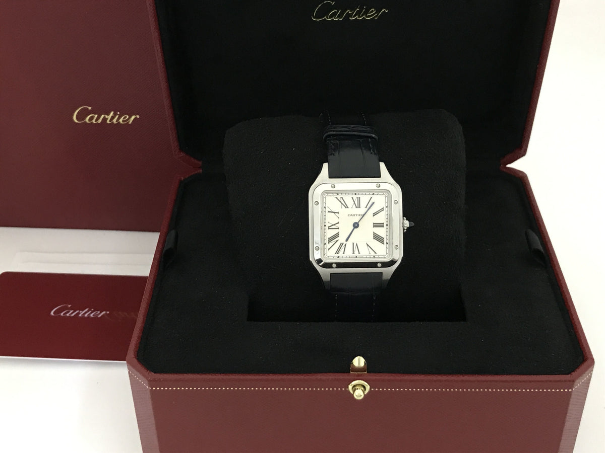 Cartier Santos Dumont Swiss Made QZ Silver Dial Men's Watch