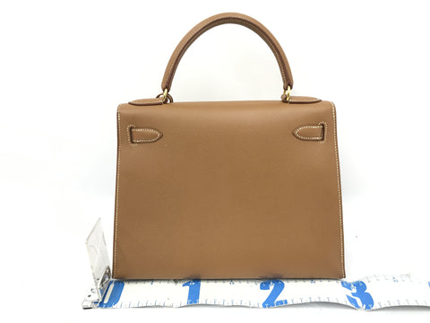 HERMES Kelly Kelly 28 Kushvel Gold GP □A handbag