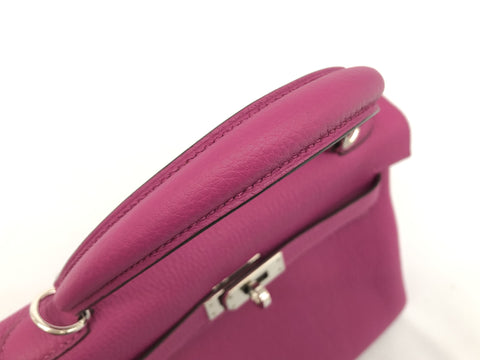 HERMES Kelly Kelly 25 Y carved seal shoulder bag with silver metal fittings strap