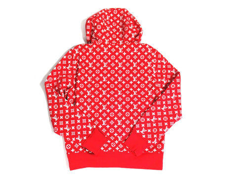 LOUIS VUITTON Louis Vuitton Supreme Box Logo Hoodie Pullover Hoodie Monogram Red M Tops