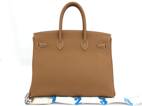 HERMES Birkin Birkin 35 Togo gold gold metal fittings GD metal fittings U carved seal handbag