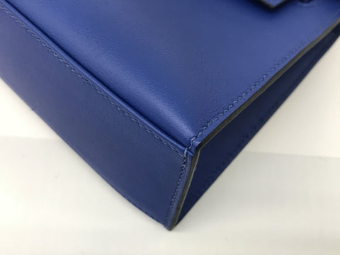 HERMES Kelly Pochette Kelly Swift Blue Royale SS U Handbag