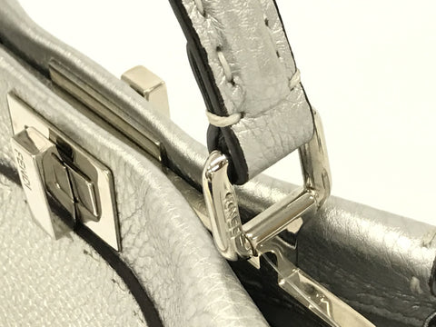 Fendi Mini Peekaboo Silver Selleria 8BN244 Handbag