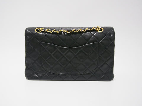 CHANEL lambskin W flap black [with seal card] No. 1 shoulder bag