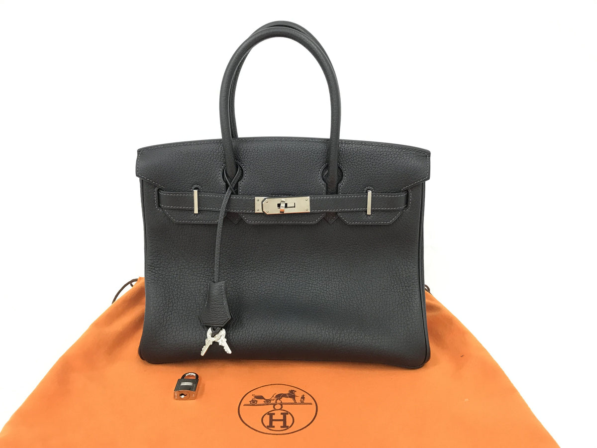 HERMES Birkin Birkin 30 Togo black □H engraving handbag