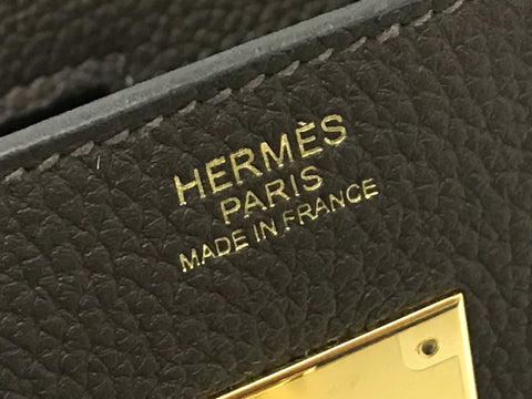 HERMES Birkin Birkin 30 brown gold hardware Togo Y engraving handbag