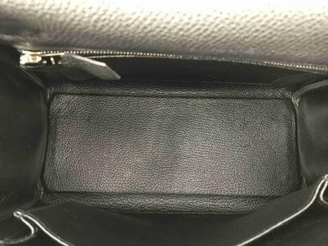 HERMES Kelly Kelly 25 inner seam black Togo SV metal fittings D engraving beautiful product handbag