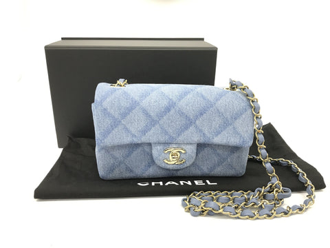 CHANEL CHANEL Minimato Denim Blue GP Shoulder Bag