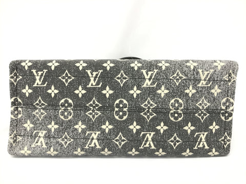 LOUIS VUITTON Monogram Denim On The Go MM Denim Black Tote Bag