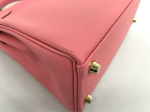 HERMES Kelly Kelly 25 Swift Rose Azare GP A handbag