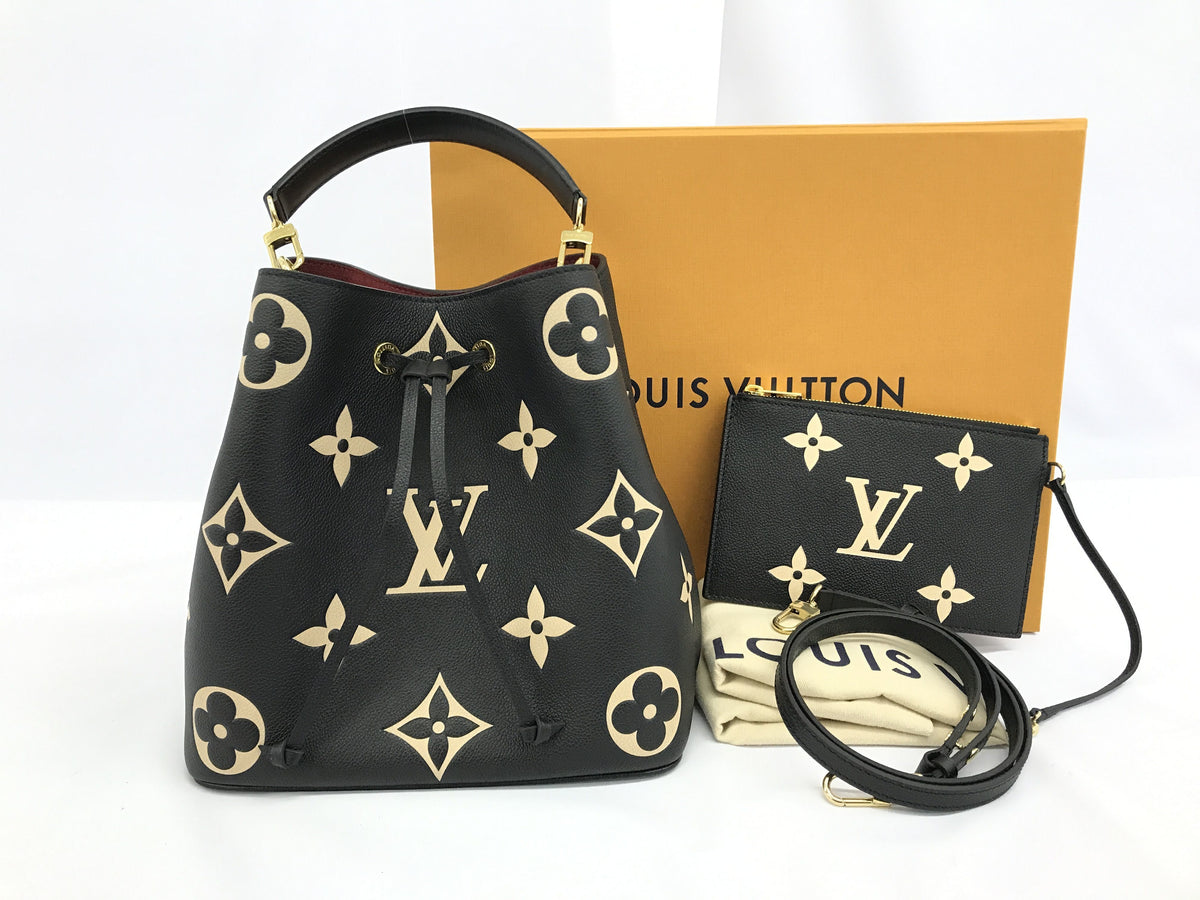 LOUIS VUITTON Monogram Emplant Monogram Emplant M45497 Neonoe Bicolor Handbag