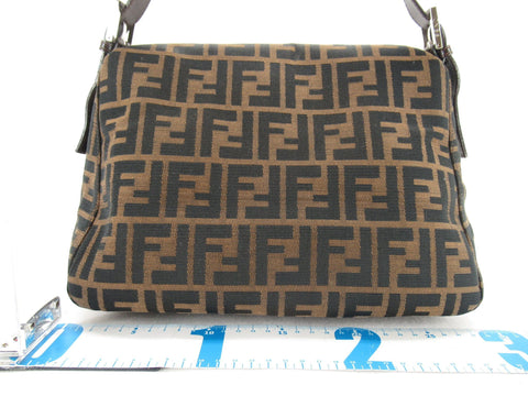 FENDI Zucca Pattern Fendi Zucca Mamma B CA/KA BR S Hardware Storage Bag 30x20x11cm Shoulder Bag