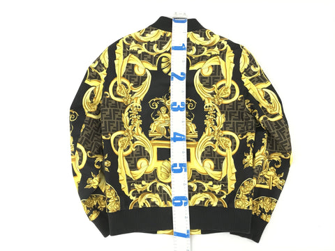 FENDI × Versace Collaboration FF Baroque Bomber Jacket Blouson 46 Men's Jacket