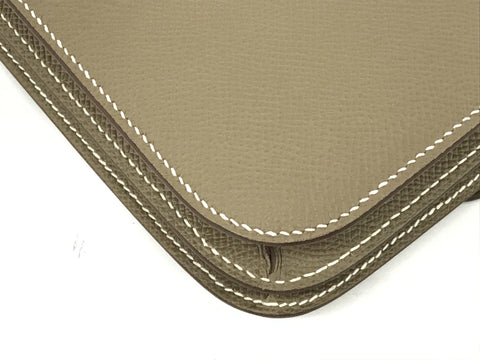 HERMES Constance Mini Etoupe Vaux Epsom Silver Metal Fittings U Engraved Shoulder Bag