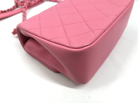 CHANEL matelasse mini matelasse caviar skin pink shoulder bag