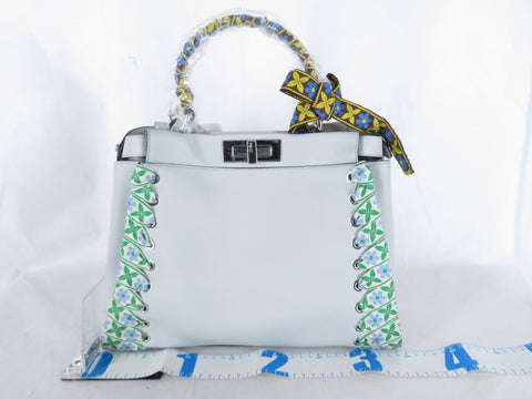 FENDI Peekaboo Regular Twilly 8BN290 With Strap and Storage Bag Good Condition Shoulder Bag