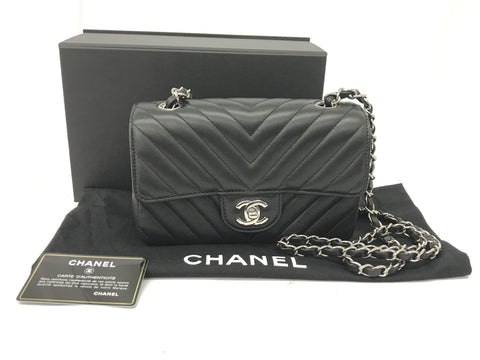 CHANEL CHANEL Minimato V Stitch Lamb Black SS Shoulder Bag