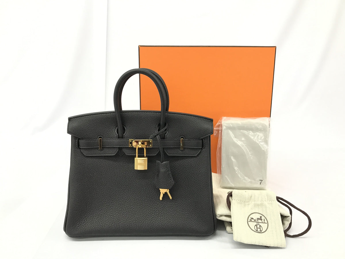 HERMES Birkin Birkin 25 Togo black PG hardware handbag