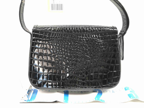 CELINE crocodile carriage metal shoulder bag