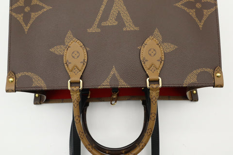 LOUIS VUITTON M45321 Reverse On The Go-MM Monogram Giant RFID Tote Bag