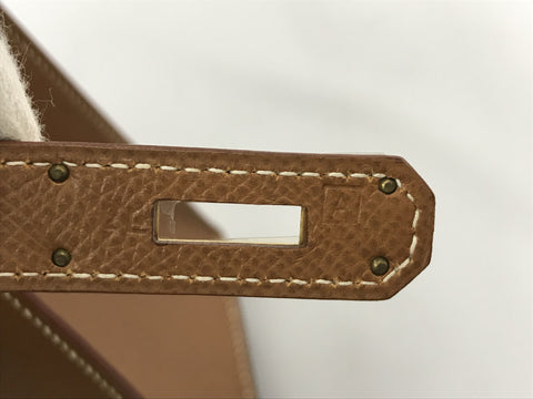HERMES Kelly Kelly 28 Kushvel Gold GP □A handbag