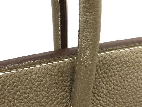 HERMES Birkin Birkin 30 Z Engraving Etoup Gold Hardware Handbag