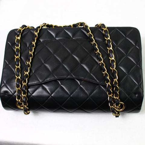 CHANEL matelasse W flap 25 gold metal fittings No. 4 card seal shoulder bag