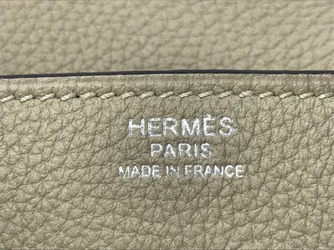 HERMES Birkin Birkin 30 Tourtiere Gray SV Metal Fittings Togo C Engraved Handbag