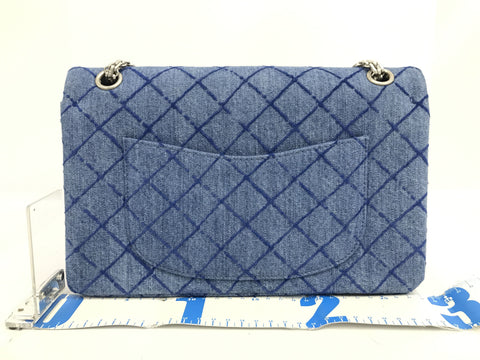 CHANEL denim CHANEL blue denim 28cm 2.55 shoulder bag shoulder bag