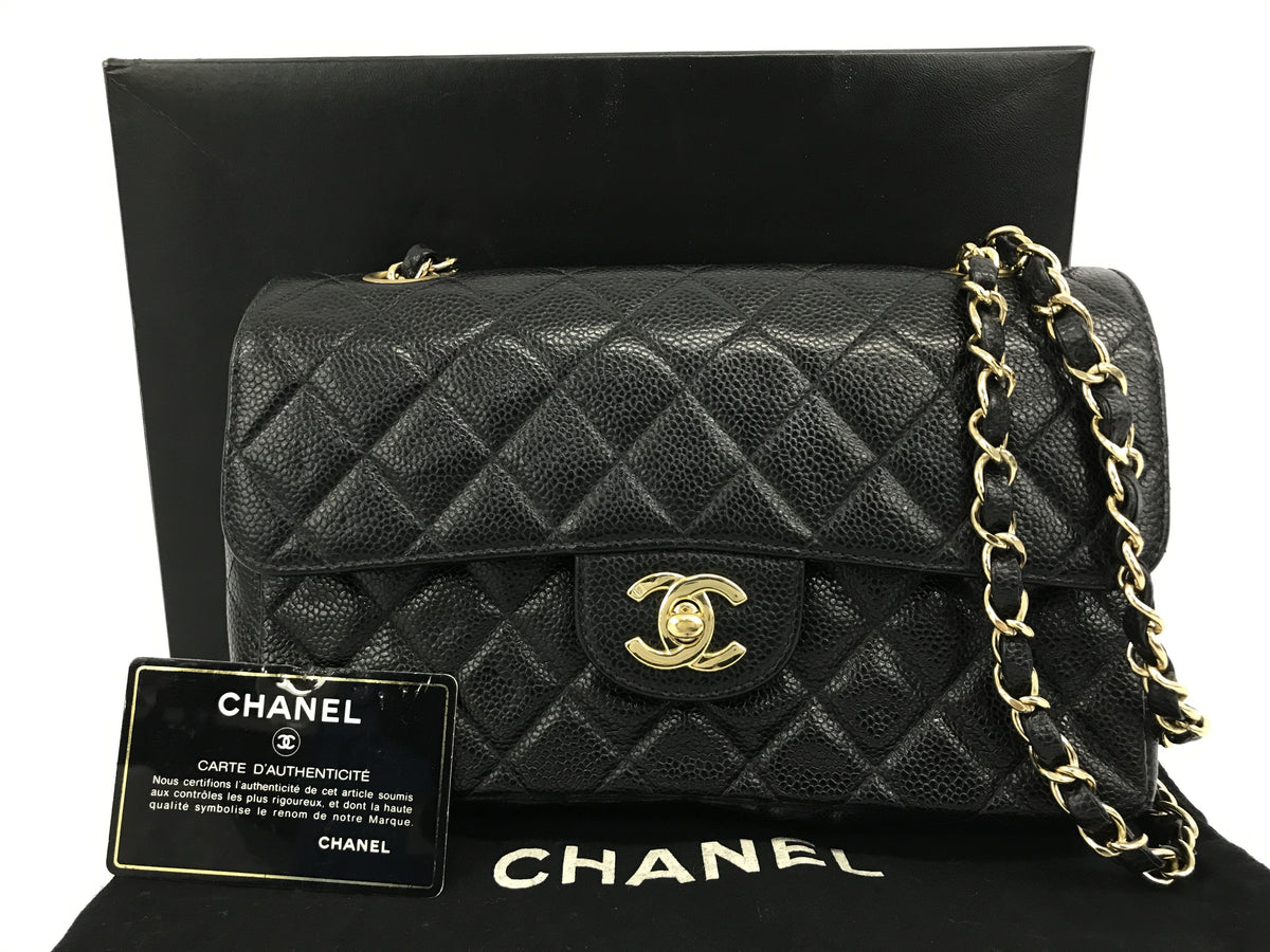 CHANEL matelasse CHANEL matelasse W flap chain shoulder caviar skin shoulder bag