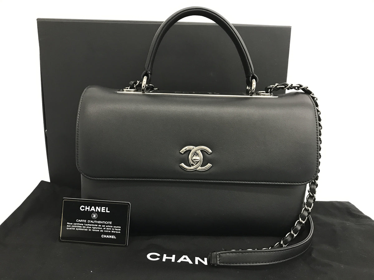 CHANEL lambskin CHANEL 2WAY shoulder lamb black SS shoulder bag