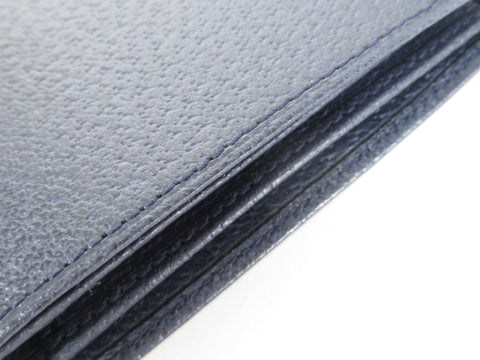 BVLGARI Billfold Leather Navy Billfold