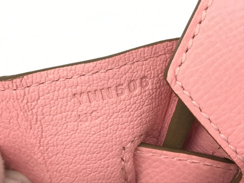 HERMES Unused protection seal attached Birkin 30 Epson Rose confetti Y engraving handbag