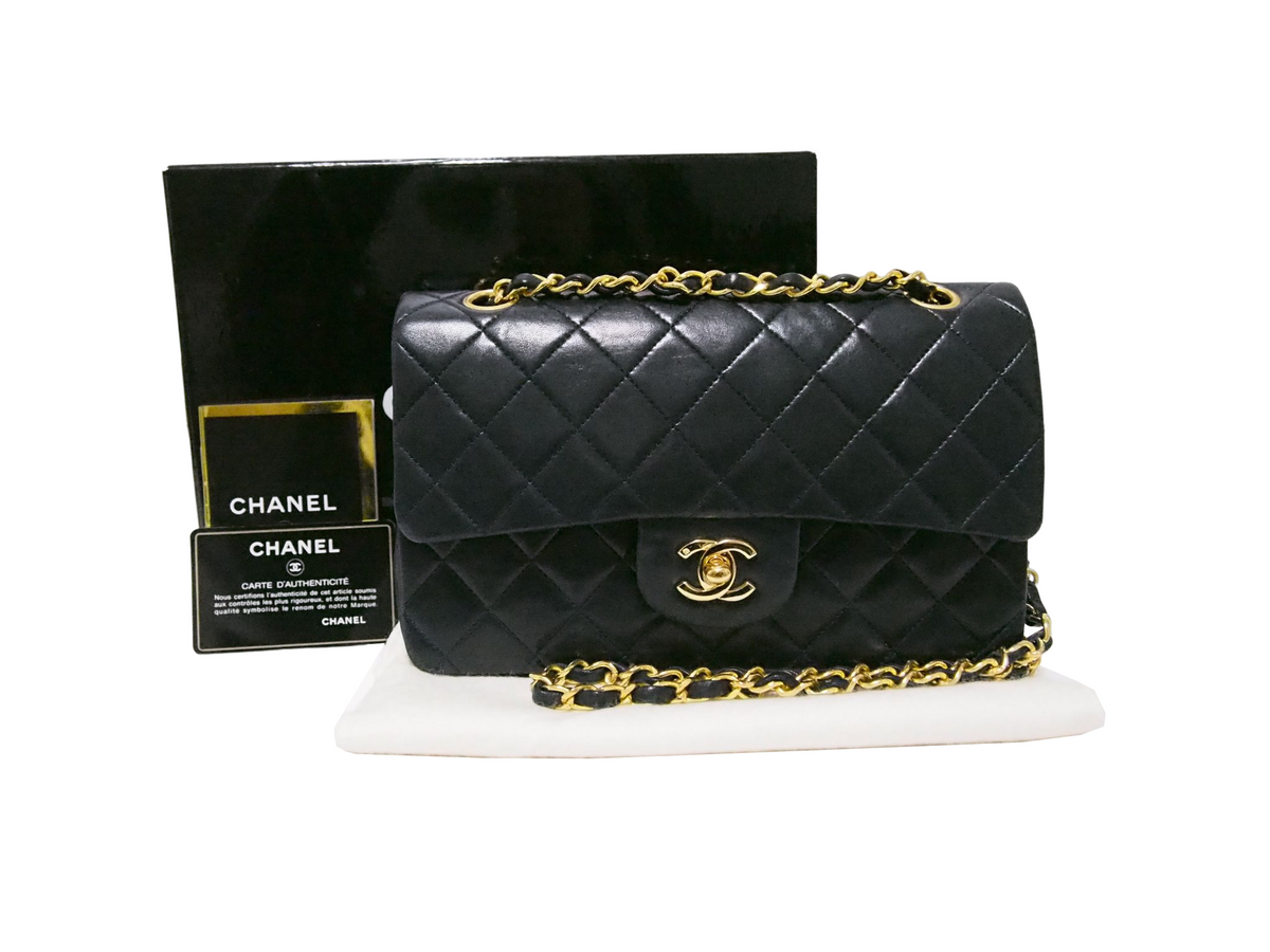 CHANEL lambskin W flap 23 [with seal card] No. 1 shoulder bag