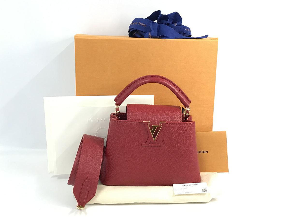 LOUIS VUITTON Taurillon Leather Capucines MINI M56845 Handbag