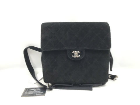 CHANEL Suede Velor Backpack Bag Rucksack