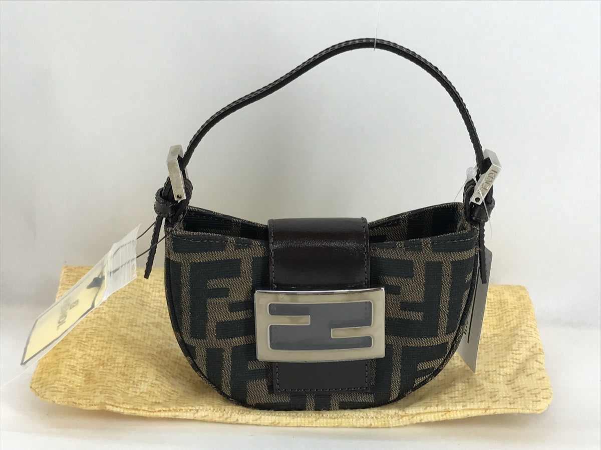 FENDI Zucca Pattern Mamma Bucket Zucca Pattern Canvas Brown Handbag