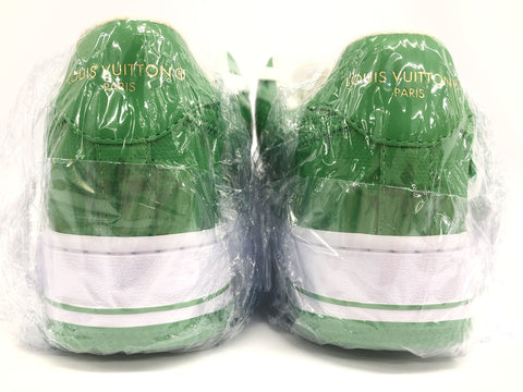 LOUIS VUITTON Nike AIR FORCE 1 LOW size 6.5 monogram leather low-cut sneakers green sneakers