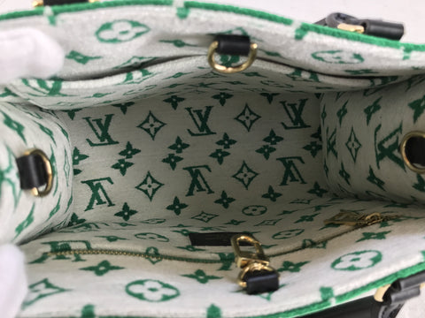 LOUIS VUITTON Monogram On The Go PM Green Handbag