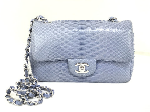 CHANEL matelasse python shoulder shoulder bag