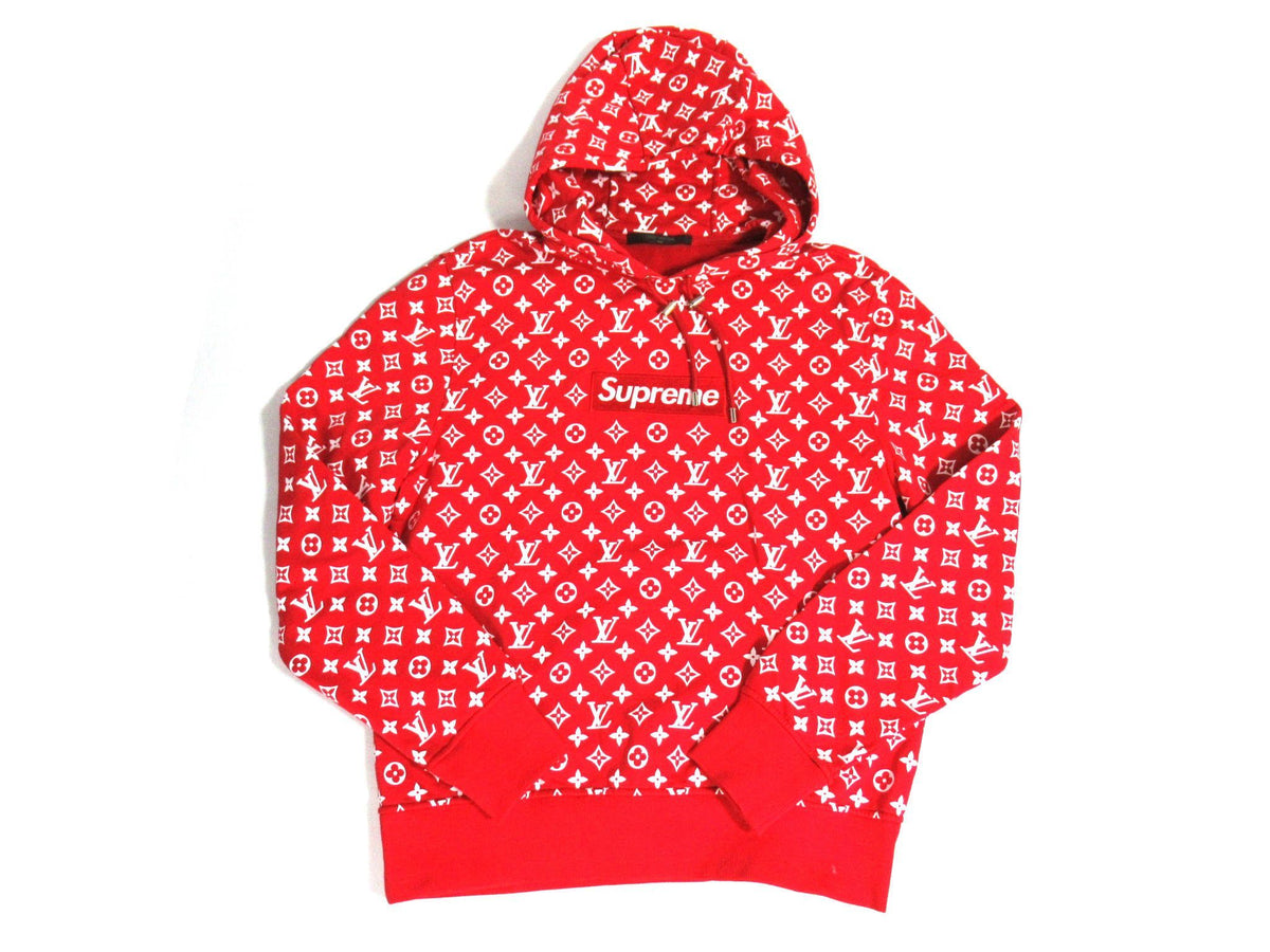 LOUIS VUITTON Louis Vuitton Supreme Box Logo Hoodie Pullover Hoodie Monogram Red M Tops