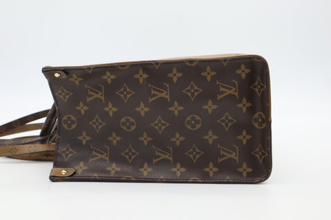 LOUIS VUITTON M45321 Reverse On The Go-MM Monogram Giant RFID Tote Bag