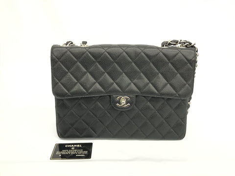 CHANEL Medium Mato Caviar Black SS Shoulder Bag