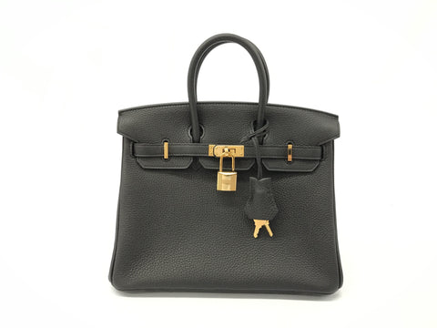 HERMES Birkin Birkin 25 Togo black PG hardware handbag