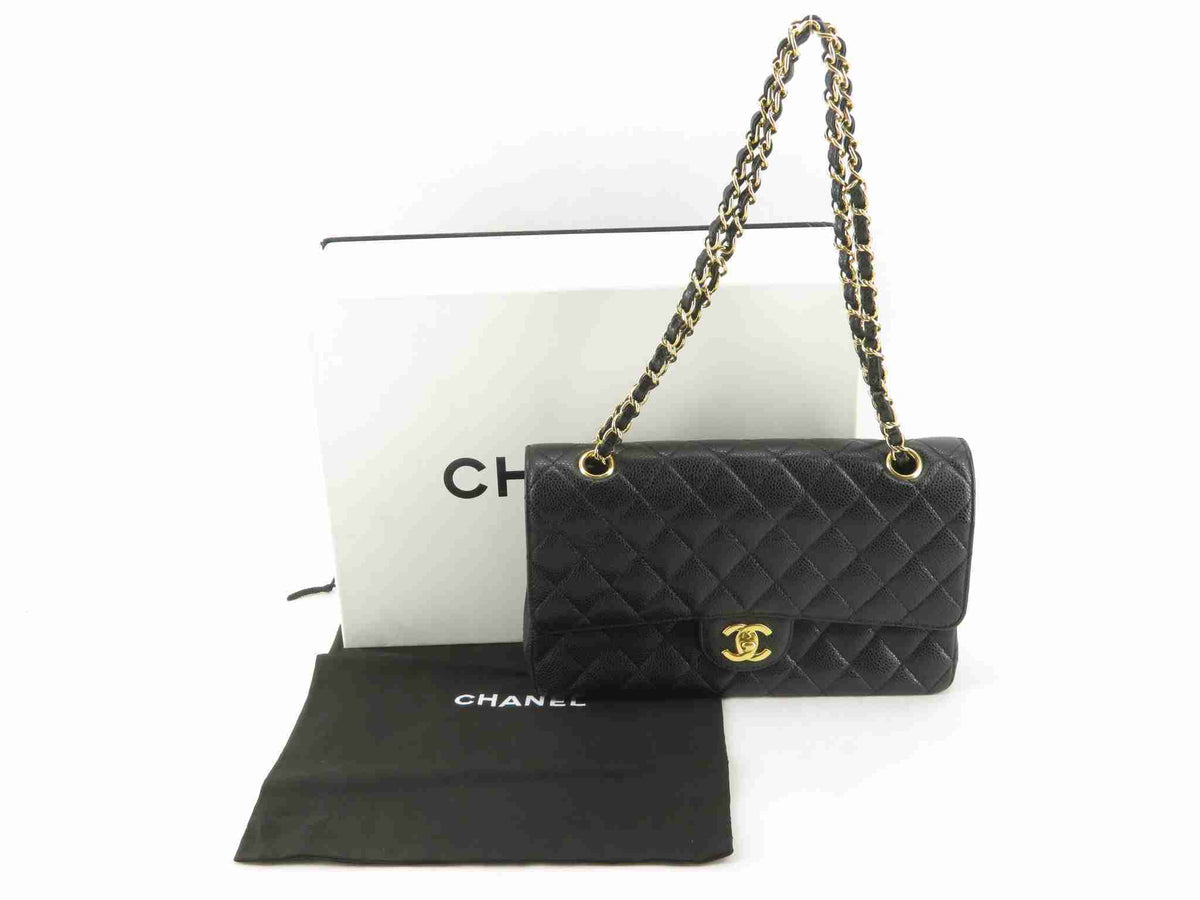 CHANEL matelasse matelasse 25 chain shoulder W hula black x G card metal fittings shoulder bag