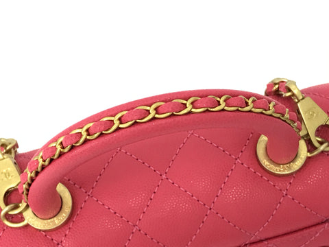 CHANEL Caviar Skin CHANEL Matelasse Caviar Skin Coco Handle Pink A92990 B10382 NM373 Handbag