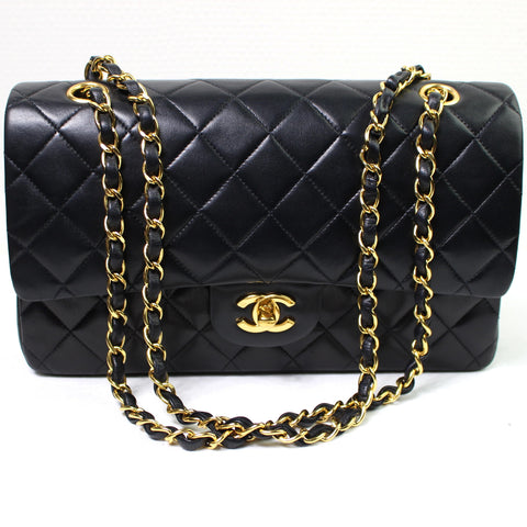 CHANEL matelasse W flap 25 gold metal fittings No. 4 card seal shoulder bag