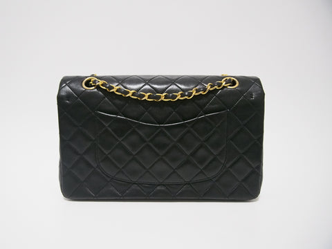 CHANEL lambskin W flap black [with seal card] No. 1 shoulder bag